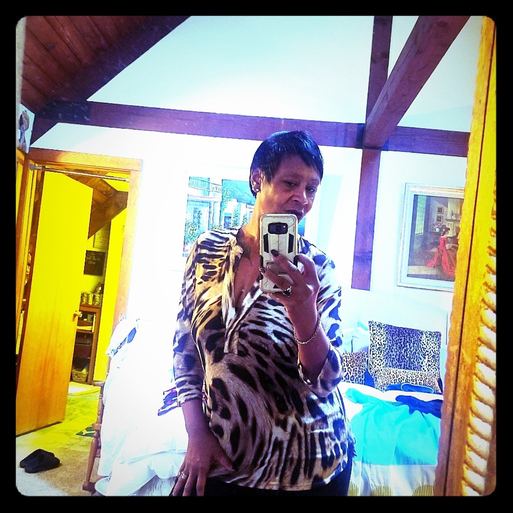 Leopard print blouse